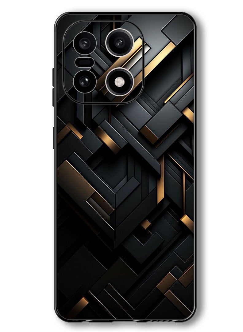 Theodor Case Compatible with OnePlus 15 6.78 Inch Protection Shockproof Bumper Cover Black Dourado - Image 1